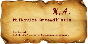 Mifkovics Artemíszia névjegykártya
